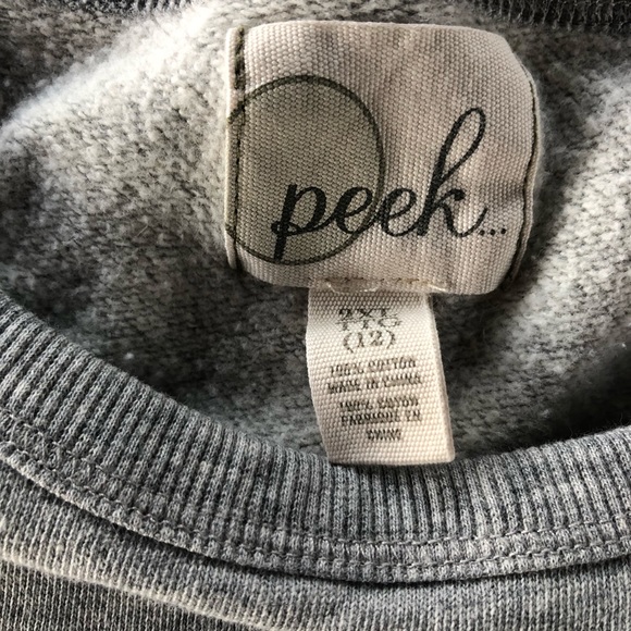 Peek Kids Sweater Gray Gray Dress Size 12 - Picture 3 of 8